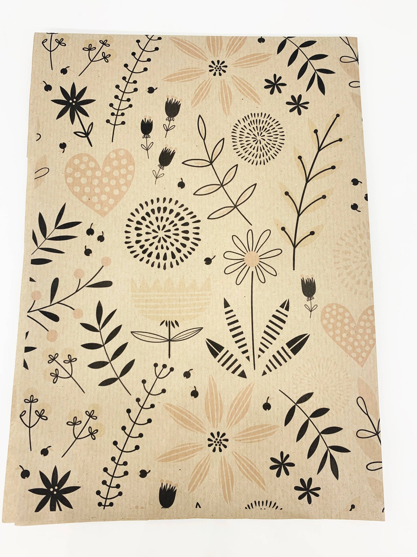 Spring Garden Recycled Eco Kraft Wrapping Paper